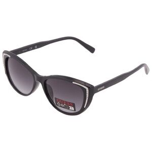 GUESS Black and Silver Cat-Eye Sunglasses